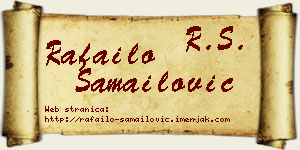 Rafailo Samailović vizit kartica